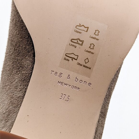Rag&Bone Women Icons Taupe Suede Western Ankle Boots size 7US EUR 37.5 - Picture 8 of 9